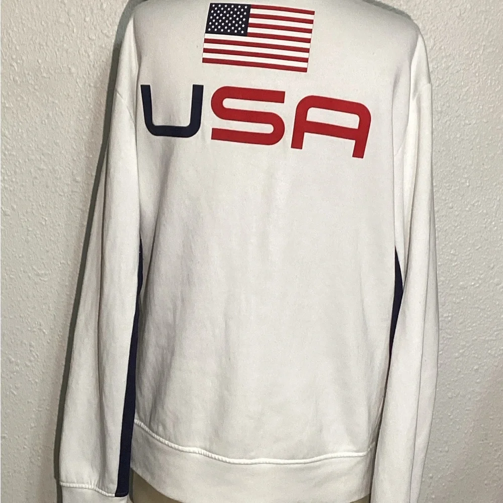 Polo by Ralph Lauren White Hoodie with USA Flag size large